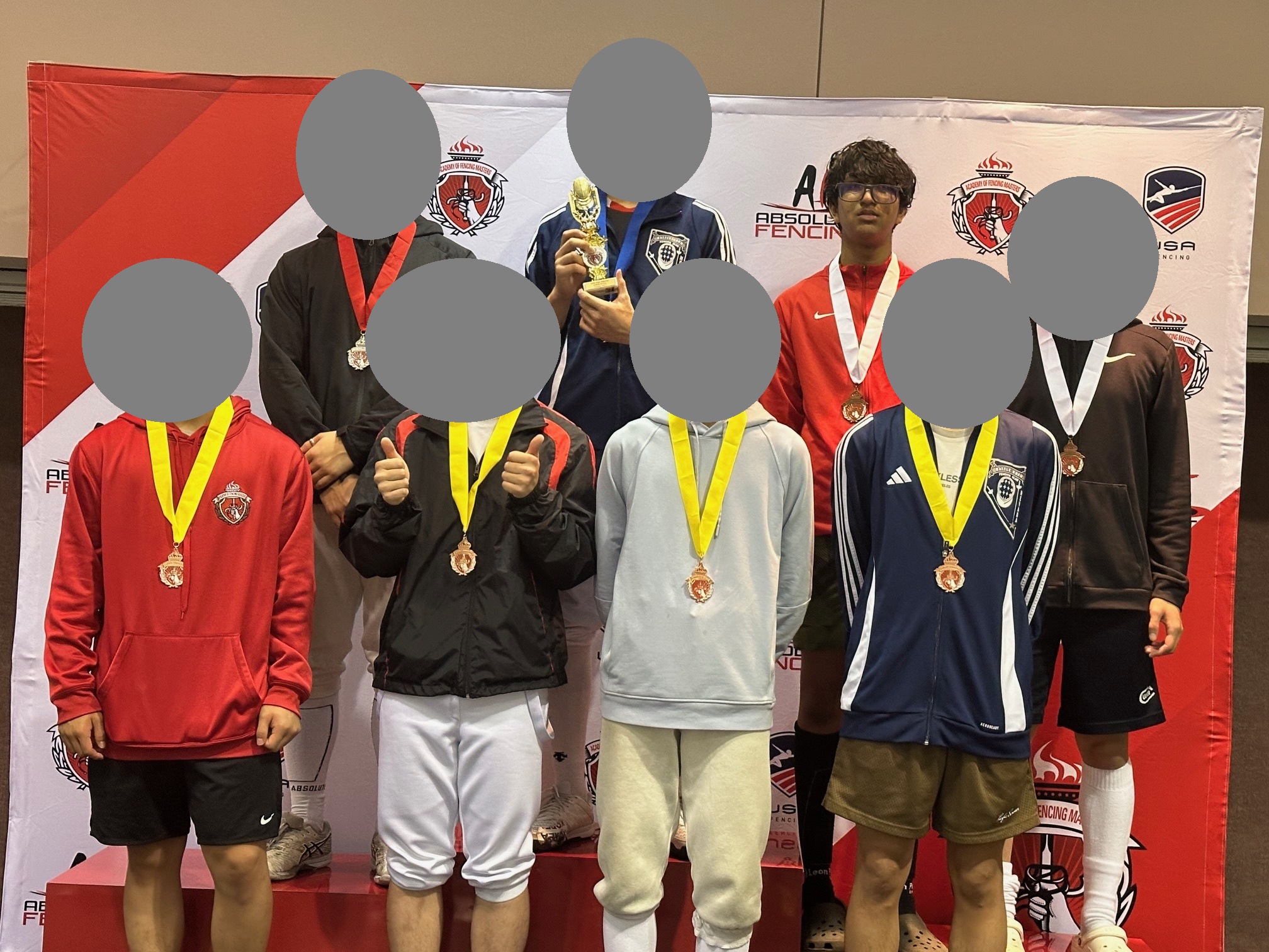 Fencing award ceremony photo