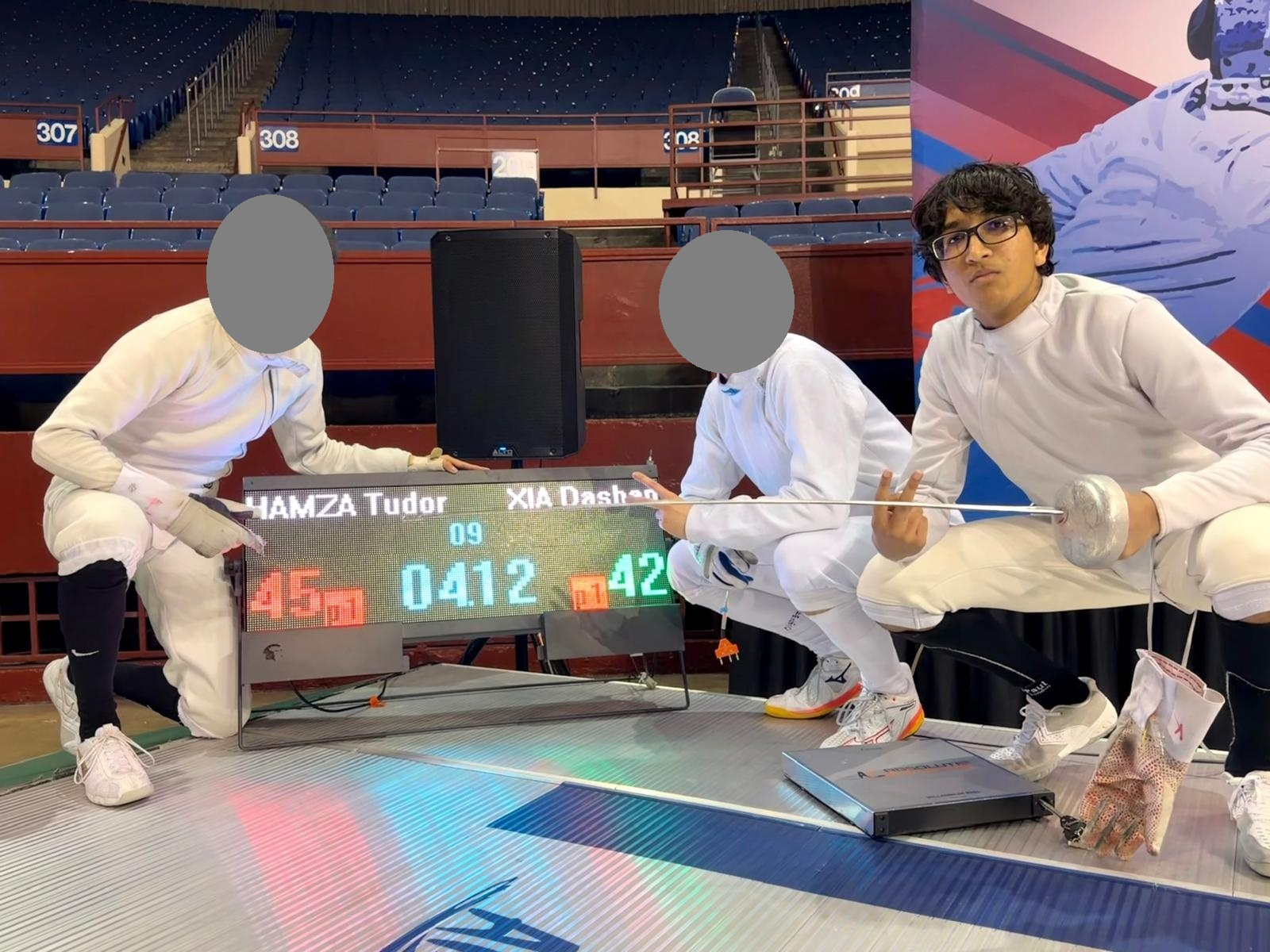 World Cup Fencing Action Shot